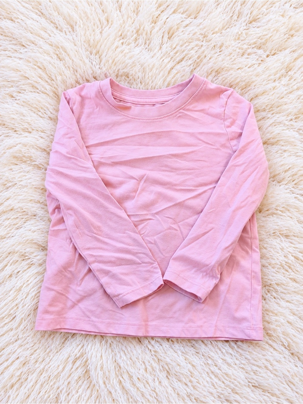 Girls' Pink Long-Sleeve Tee